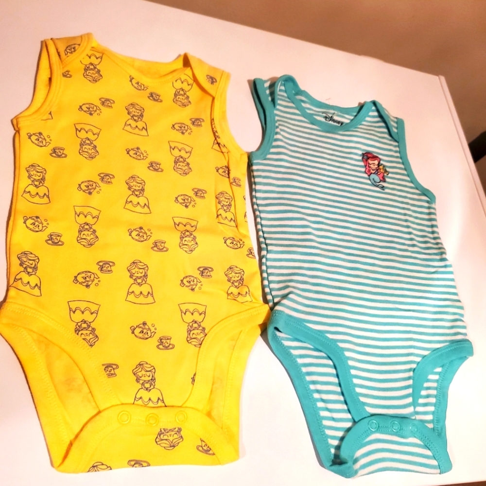 Low Bundle Disney Baby Girl 2 Pack 12 Month Onesies Brand New!!!!